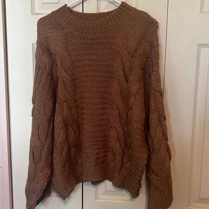 Chunky camel colored sweater